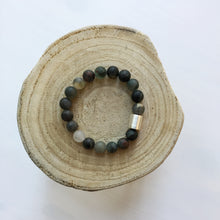 Matte Stone with Silver Accent - Wild Green