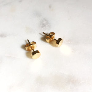 Smooth Button Stud Earrings