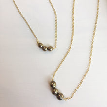 Three Stone Necklace - Gold