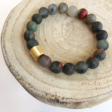 Matte Stone with Gold Accent - Wild Green